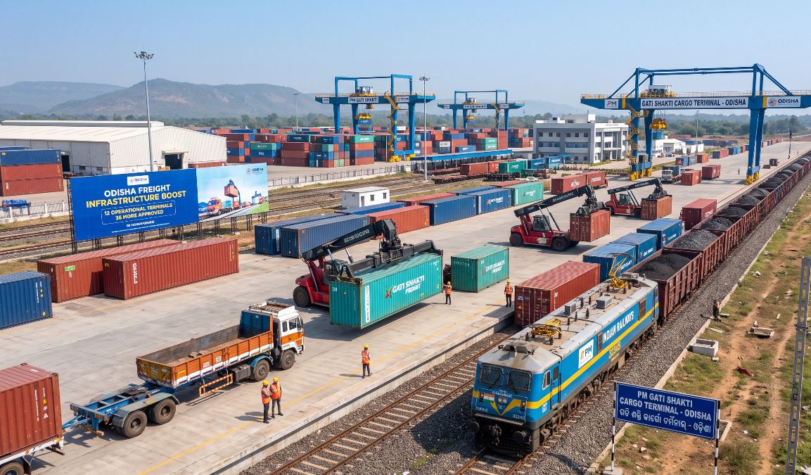 Odisha Gets 12 Gati Shakti Cargo Terminals; 36 More Approved to Boost Freight Infrastructure